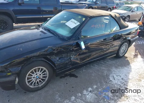 1998 BMW 323Ic из США, поврежденный, VIN WBABJ7326WEA17151